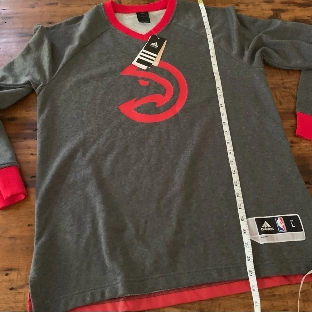 Adidas NBA Atlanta Hawks Second Half Long Sleeve Player Shirt Sz L